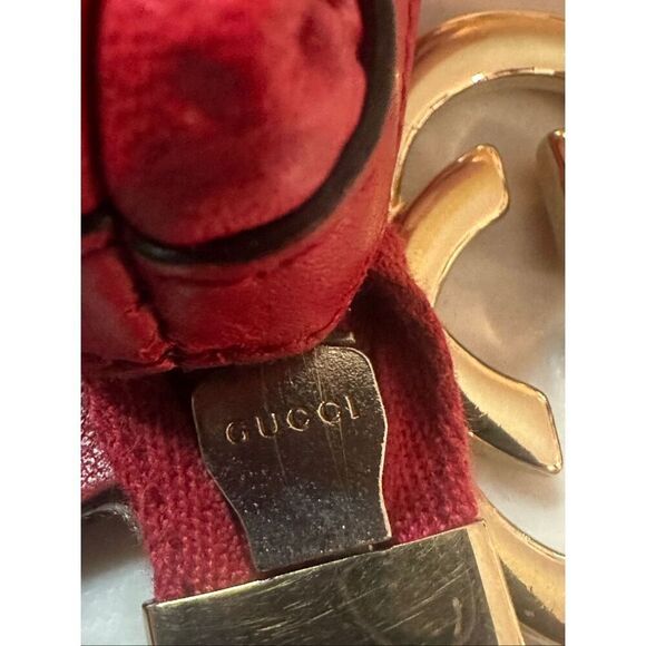 Gucci Red Guccissima Leather Interlocking G Wristlet Pouch Key Pouch - Picture 4 of 11
